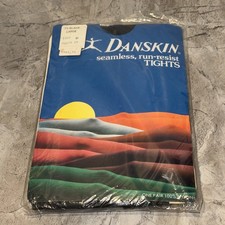 Vintage Danskin Tights Size C Navy Seamless Nylon Style 69 New
