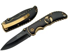 Rite Edge Folding Pocket Knife New Golden Wildlife Series - Deer