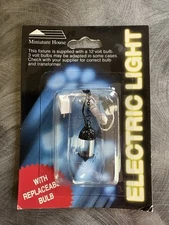 Black Ornate Hanging Coach Lamp ~ 12 VOLT Plug Dollhouse Miniature Electric NOS