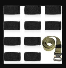 10 Pack Elastic Belt Keeper Strap, Nylon Canvas Web Belt Elastic Loop Keeper,...