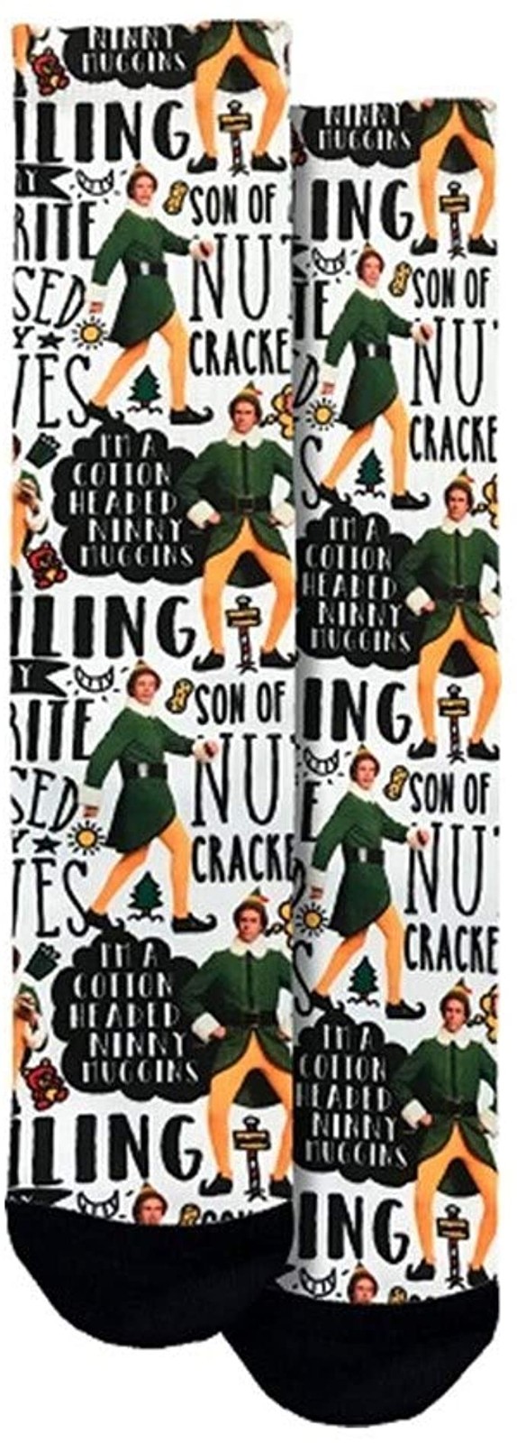 Носки Spoontiques Elf White Crew - РАЗМЕР обуви 5-10 для мужчин 7-12 для женщин 2590₽