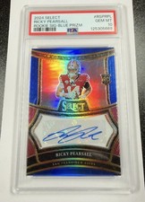 🔥 RICKY PEARSALL PSA 10 RC AUTO /149 🔥 2024 Select Blue Prizm 49ers