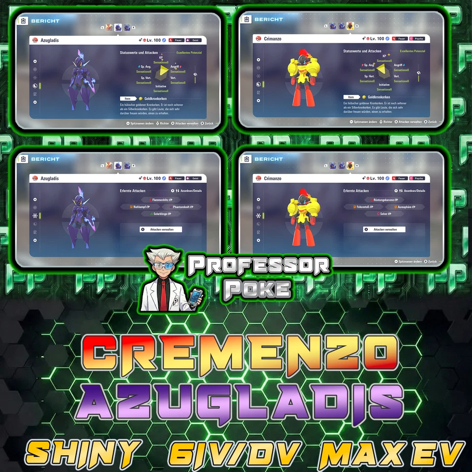 Azugladis & Crimanzo Bundle - 6IV Shiny Elite⚔️ - Pokemon Legenden ZA