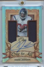 Andre Johnson 2023 Panini One Auto Autograph Patch Houston Texans 16/99