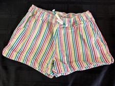 Boden Girls Multicolor Striped Heart Pocket Drawstring Shorts 13Y Cotton SKU0041