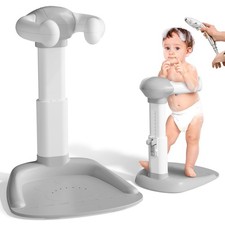 COOSEYA Baby Bath with Shower Stand Support Anti-Pinch Soporte para Grey