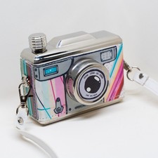 11oz 325ml Camera Hip Flask stainless steel drinks novelty gift stocking filler