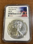 2020 $1 American Silver Eagle 1 oz NGC MS70 7K State Series California