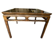 Michael Taylor for Baker Furniture Burl Wood Ming Style Table Coffee Card 1970s