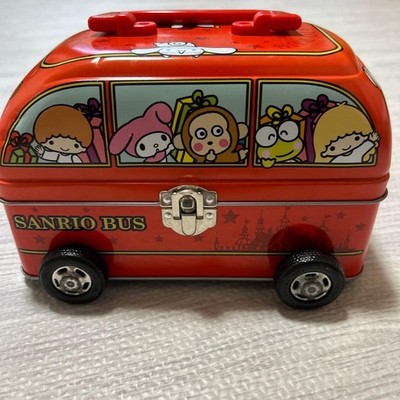 Hello Kitty Tin Case Sanrio Bus Trinket Box 1986 Retro