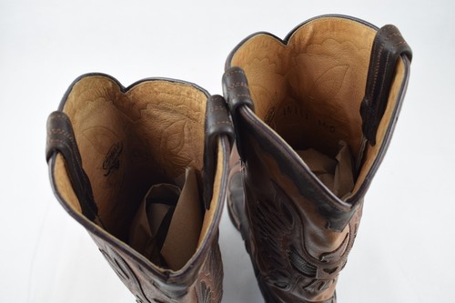 Buffalo Vintage Damen Cowboy Stiefel EU 40 US 9 Western Stiefel Braun Leder - Bild 8 von 9