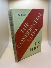 The Confidential Clerk/T.S. Eliot/UK Ed 1st Ed 1st Print/1954/HCDJ/With Errors