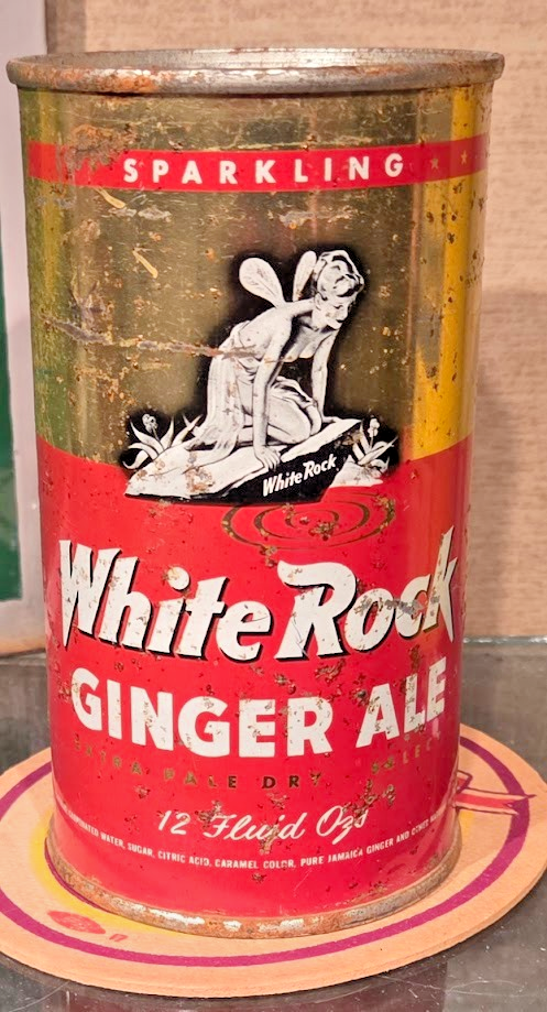 トラベルキャンドル WHITE ROCK 2012 ２缶セット 1950S WHITE ROCK GINGER ALE FLAT TOP SODA CAN WHITE ROCK BOTTLERS