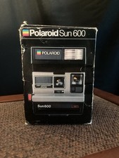 Polaroid Sun 600 LMS Instant Camera with Original Box  Manual Not Tested 