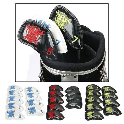 9Pack Golf Iron Headcover Anti-Scratch 4-9,P,S,A Schlägerkopfabdeckung