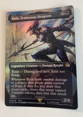 Kain, Traitorous Dragoon Borderless | Foil | MTG: Final Fantasy | 0316 | NM