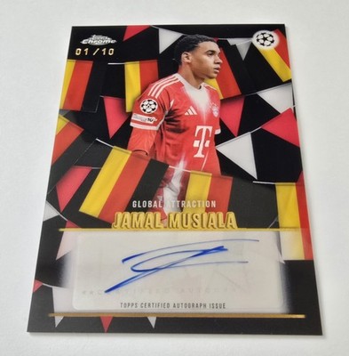 2025-26 Topps Chrome UEFA Jamal Musiala ''Global Attraction'' Autograph 1/10