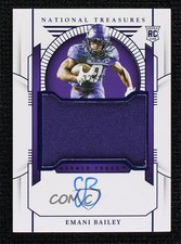 2024 Panini National Treasures Collegiate Blue 32/49 Emani Bailey #65 Auto 16wc