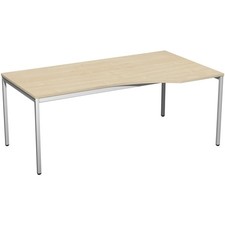 Eckschreibtisch, rechts, 4-Fuß Eco, 720 x 1.800 x 1.000 mm HxBxT, Farbe wählbar