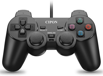Cipon Wired Controller Compatible with PS-2 Console, Black Remote Controllers