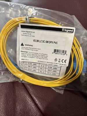Legrand 810-L47-009 Fiber Optic Jumper Cable, Duplex, LC/SC Single 3Mtr Lot Of 4