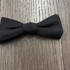 Vintage Black Wembley Clip On Bow Tie
