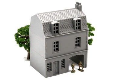 Normandy Row Cottage TS12 - French Town V4 - 3D Printed Miniature Wargaming Terr