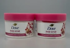(2) Dove Pomegranate Seeds & Shea Butter Exfoliating Body Polish-10.5oz. Each