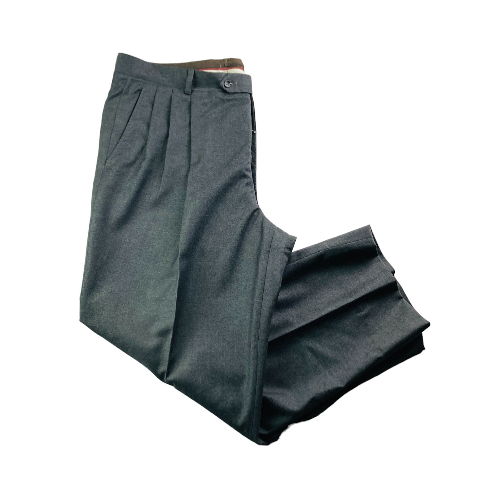 Oxxford Men's Flannel Pleated Dress Pants Gray • 40x28 eBay