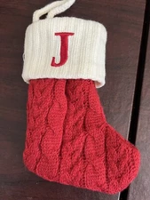 Mini Christmas Initial Stocking Initial Cable Knit Kohls 7" J