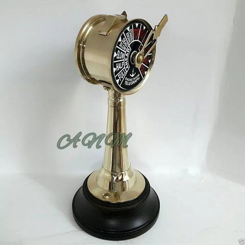 Beautiful Antique Brass Ship Engine Room Telegraph Marine Working Nautical 7" - Picture 5 of 6