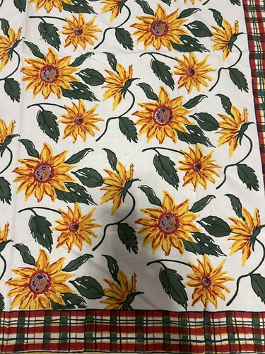 Sonnenblumen Baumwolle Tischdecke von Granatapfel 52” x 52” - Bild 4 von 5