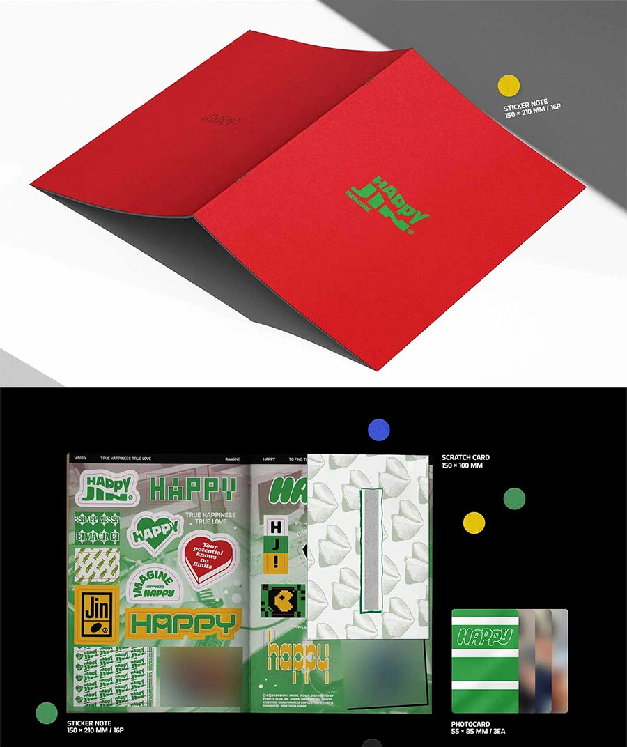 BTS KIM SEOK JIN [HAPPY] Album 3 Ver SET/3CD+3Photo Book+12