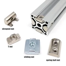 M3-M10 T Shape Block Sliding Nut for Aluminum Profile Extrusion Slot Track Rail