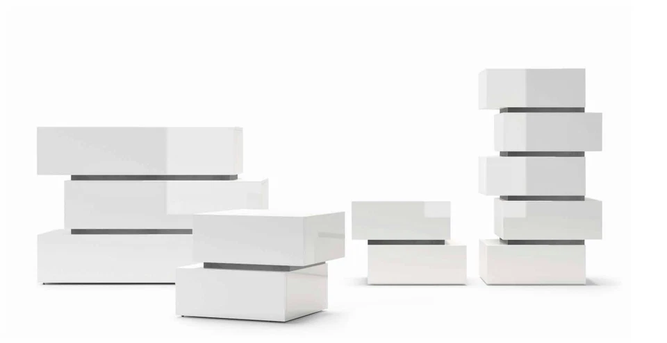 GRUPPO MODULARE A SBALZO COMO'/COMODINI/CINQUINO SISTEMA FRENANTE SOFT CLOSING* - Immagine 2 di 4