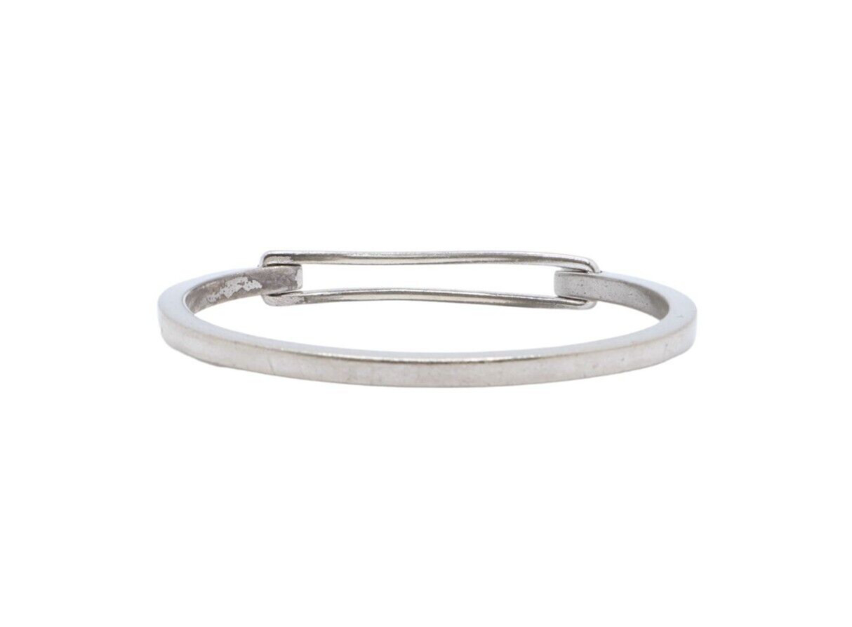 Sterling Silver Hook Bangle Bracelet - image 5