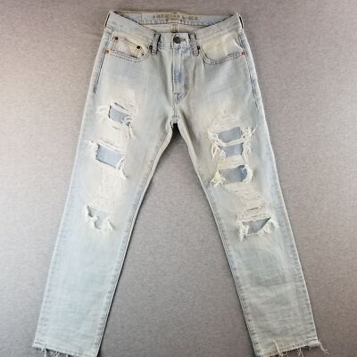 American Eagle Jeans Mens Sz 29x30 Slim Straight LightWash Normcore Cute Stylish