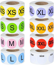 4000 Pieces round Color Size Sticker Labels Self-Adhesive Clothing Size Stickers