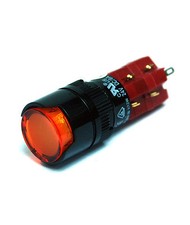 1pc DECA Push button Switch D16LAR2-2ab DPST Alternate AC 110V or 220V Neon Lamp