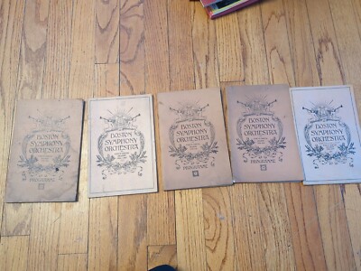 Lot Of 5 Antique Boston Symphony Orchestra Programme Booklets