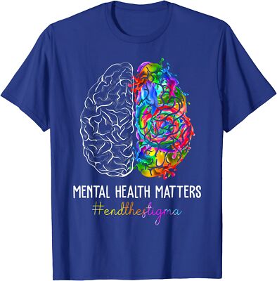 End The Stigma Mental Health Matters Mental Awareness Unisex T-Shirt