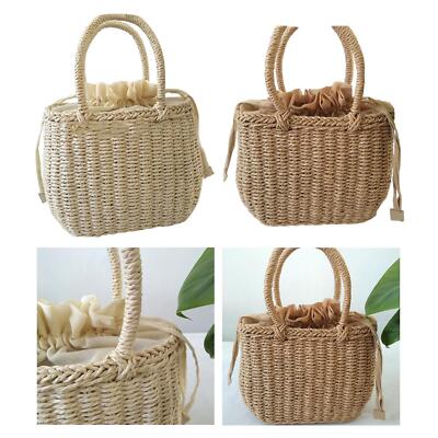 Stilvolle Strohhandtasche Handtasche Beuteltasche handgewebt Damen gewebt Tasche für