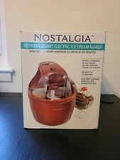 Nostalgia Retro Ice Cream Maker Model # ICM15RR 1.5 Quart - Red