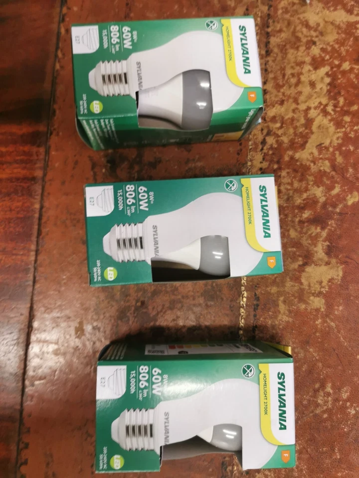 4 x Sylvania Home light 2700k E27 8 w Bulbs - Image 4 of 4