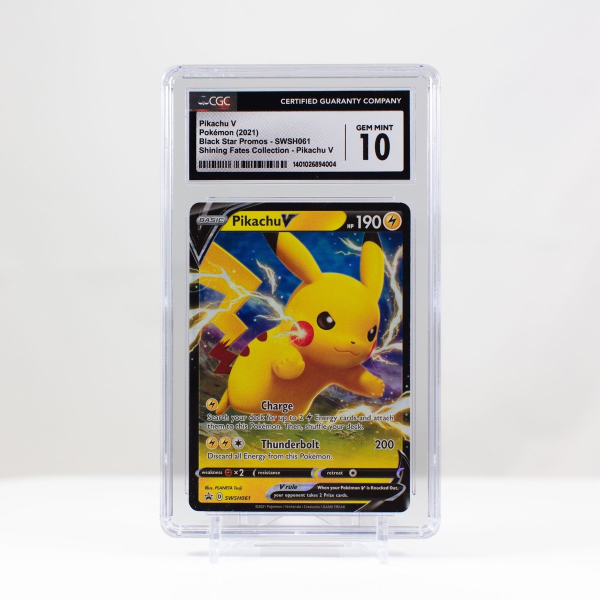 Pokémon PIKACHU V SWSH061 Black Star Promo CGC 10 Gem Mint