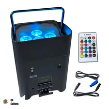 HOLDLAMP Rechargeable 9600mAh Uplight Par Can with 6 LED RGBWA + DNX512 Control