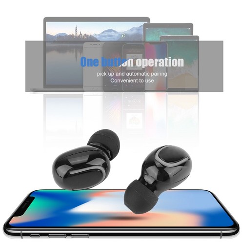 New HBQ-Q32 Wireless BT 5.0 Earbuds TWS Headset Stereo Headphone Auto-pairing(Bl - Zdjęcie 2 z 12