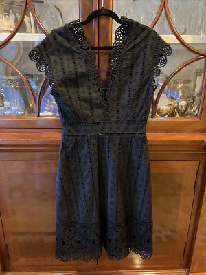 opening ceremony lace dress Opening Ceremony 4 Glittered Flocked Corded Lace Mini Dress Size 4