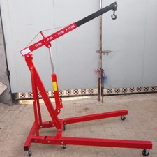 1 Ton Portable Folding Engine Crane Stand Hydraulic Cranes Hoist Lift Wheels