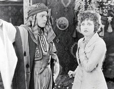 Silent film star Rudolph Valentino dressed exotic costume a sc- 1920 Old Photo